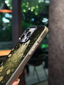 1pc Aviation Themed Ghost In Floral Design Shockproof Scratch-Resistant Protective Phone Case, Suitable For Travel Lovers, Halloween Gift, Compatible With IPhone XR/11 Pro Max/7P/8P/12 Pro/12 Pro Max/13 Pro/13 Pro Max/14 Pro/14 Pro Max/15 Pro/15 Pro Max/14/15Plus/16E/16 Pro/16 Pro Max/SMART8/Galaxy A55/Galaxy A15/Galaxy S23/S24/S25 Ultra