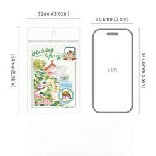 20 piezas Pegatinas de PET de la serie de estilo de vida festivo, pegatinas decorativas de PET, material básico creativo, pegatinas decorativas impermeables, ideales para manualidades de scrapbooking, suministros de diario, tabletas, teléfonos, fotos y artesanía, tarjetas (viaje, paseo por la ciudad, estancia en casa, campamento en el bosque, el mar, campos del campo)