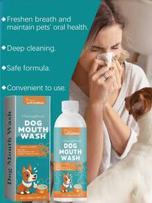 YEGBONG YEGBONG;100ml;Dog Mouthwash; Tooth Cleaning; Pet Oral Cleaner; Pet Cat And Dog Mouthwash; Odor Removal, Freshens Breath;Cares For Pet Oral Health, Cleaning And Odor Removal