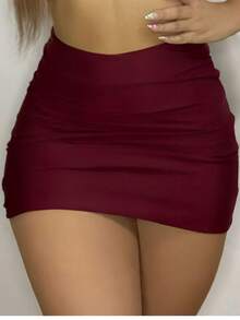 Sensual Knitted Fabric Formal And Evening All Seasons - Burgundy - View 3