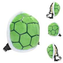 Boys Girls Turtle Backpack Spiked Turtle Shell Backpack Cosplay Costume Accessory Prop Cartoon Toy 11.4 Inch - Green 2 - View 7
