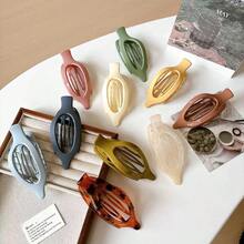 4pcs/Set Oval Alligator Hair Clip Slouchy Elegant Hair Accessories, Hair Clips, Barrettes For Women, Birthday/Holiday Gift, Travel Essentials, Travel Essential, Hairstyle, Hairdressing, Hair, Travel, Hair Products, Hair Tools, Hair Stuff, Barber, Barber Accessories, Barbershop, Hairdressing Equipment