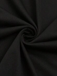 Camiseta de manga corta con cuello redondo y estampado simple para hombres de talla grande Manfinity Homme - Negro - Ver 7