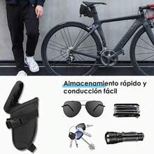WOTOW Bolsa de Sillín de Bicicleta, Bolsa debajo del Asiento Bicicleta para Ciclismo con Correa, Almacenamiento de Herramienta, Bolsa de Accesorios al Aire Libre MTB Bicicleta de Montaña Carretera - 1 - Ver 4