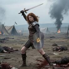 2pcs Unisex Medieval Prince Riding Accessory Set, Plastic Shield And Sword Costume Props, Suitable For Halloween, Carnival, Warrior Role Play, Renaissance Party