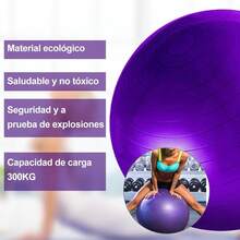 Pelota Fitness De Ejercicio para Yoga Pilates con Bomba para Pilates Yoga Ejercicios Abdominales Y Ejercicios Básicos Fitness Equilibrio Gym - Plateado - Ver 10