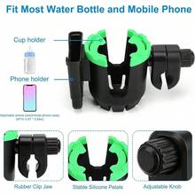 Stroller Cup Holder, Bike Cup Holder, 360 Rotatable Large Caliber Drinks Holder Stroller, Bike, Wheelchair, Walker, Black