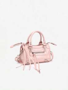 Nouveau sac de moto Y2K à rivets, sac à main rétro haut de gamme à l'ancienne mode française, sac bandoulière croisé