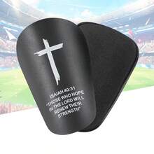 1 Pair Cross Pattern Football Shin Guards - Durable Football Gear, Fashionable Design, Comfortable, Unisex Football Accessory