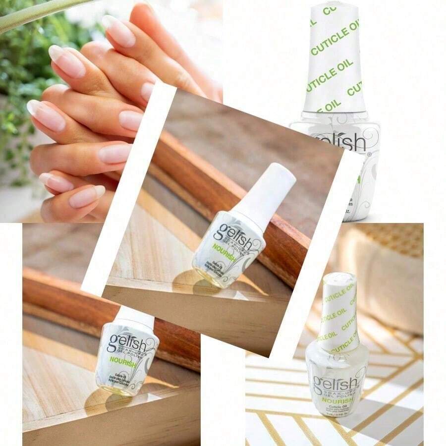 Gelish Mini Nourish Cuticle Oil Hydrating And Nourishing Formula For Healthy Nails And Cuticles Quick Absorbing NonGreasy Ideal For Home And Professional Use 0.3 Fl Oz