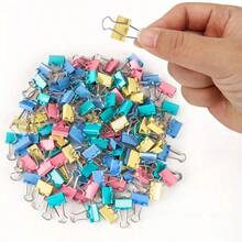 40pcs Assorted Color Small Size Paper Clips, Suitable For Office Organization, Random Packaging