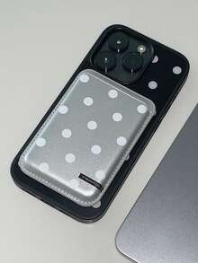 1 件简约 PU 皮革动物印花手机壳卡夹，磁性卡槽，适合所有型号，简约卡袋