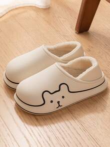 Pantuflas impermeables y térmicas para uso en exteriores en invierno, unisex. Zapatos antideslizantes sin talón para uso en interiores y en el hogar, para hombres/mujeres/jóvenes, lindos para otoño/invierno