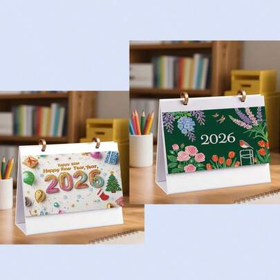 2026 Desktop Calendar, DIY Diamond Art Kit, Includes 13 Asymmetrical Shaped Diamond Paintings, One Design Per Month, Christmas Themed. Suitable For Living Room, Bedroom, Office Desk, Also Makes A Great Gift. Ideal For Beginners, Home Decor, Art Design, Quality Handcraft, Wall Calendar, DIY Kit, Home Decor Enthusiasts.