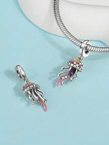 1pc Cute & Minimalist Ocean Series Jewelry Set: Heart, Peach Blossom, Koi Fish, Seashell, Starfish, Turtle, Conch, Jellyfish, Starfish Shell 925 Silver Beads/Safety Chain DIY Bracelet Accessories, Suitable As Jewelry Gift For Women For Daily Wear, Valentine's Day, Date, Anniversary, Christmas, Thanksgiving, Carnival, Theme Party, Birthday