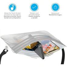 Canotagio Bolsa Impermeable/Cangurera Sumergible a Prueba de Agua Tamaño. Perfecta para Deportes, Senderismo, la Playa y la Alberca. Disponible en 3 Colores. - transparente - Ver 8