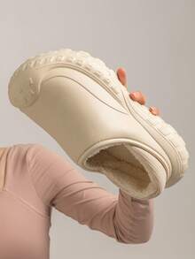 Zapatos casuales impermeables y con forro térmico para uso unisex, anti-suciedad, con suela antideslizante y cálida para interior/exterior, para otoño/invierno