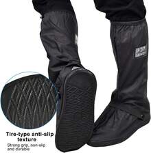 Cubre Zapatos Impermeable para Lluvia Hombre Mujer Cubrezapatos Protector de Zapatos Botas de Lluvia Impermeables Protector para Zapatos Antideslizante para Moto/Motociclista/Ciclismo - Largo (30 cm) - Ver 3