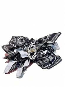 2025 新款高端春夏发夹，适合头发较少的女性，中号后脑勺夹发饰秋季时尚女士发夹秋季爪夹优雅发夹发夹冬季发饰女士蝴蝶结度假装女士 - 黑色腰果花 - 查看 8