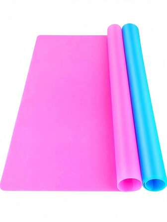 1pc/2pcs Silicone Mat For Resin Molds, 15.7" X 11.7" Playdough Mat, Silicone Sheet For Crafts Jewelry Resin Molds Mat, Nonstick Silicone Craft Mats For UV Resin, Paint, Clay