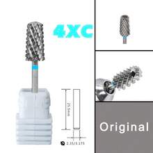 Foret de fraisage en carbure de tungstène en acier de original RolinStar 6,6 grande forme trapézoïdale supérieure arrondie pour manucure