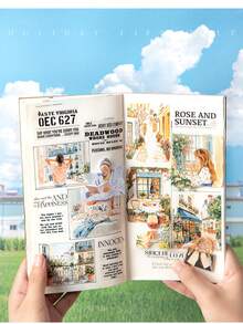 20 piezas Pegatinas de PET de la serie de estilo de vida festivo, pegatinas decorativas de PET, material básico creativo, pegatinas decorativas impermeables, ideales para manualidades de scrapbooking, suministros de diario, tabletas, teléfonos, fotos y artesanía, tarjetas (viaje, paseo por la ciudad, estancia en casa, campamento en el bosque, el mar, campos del campo)