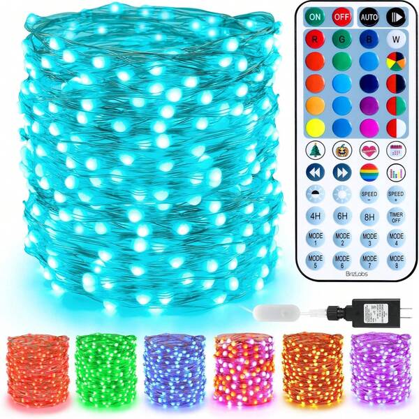 Christmas Fairy Lights - 66ft 200 LED Color Changing Fairy Lights With Remote,Solar Copper Wire Lamp Plug-In RGB Rainbow Xmas Twinkle Light Indoor Purple Orange Starry Light For Xmas Halloween Home Party Weddingchristmas Decoration XMAS Decor Christmas Tree Gift Decor Thanksgiving Wedding Home Decor Home Decor Fall Decor Autumn Decor Birthday Decorations For Gifts Party Supplies Indoor Outdoor Garden Holiday Festival Decor Halloween Decor Wall Decor Halloween Ornaments