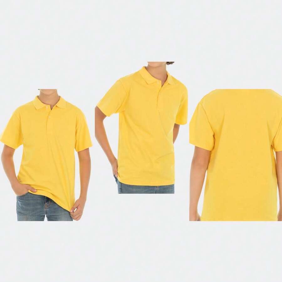 Young Boys Polo Shirts - Yellow - View 1