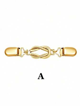 1 件复古针织披肩胸针、金属领连衣裙开衫胸针、花卉图案翻领夹、胸针配件