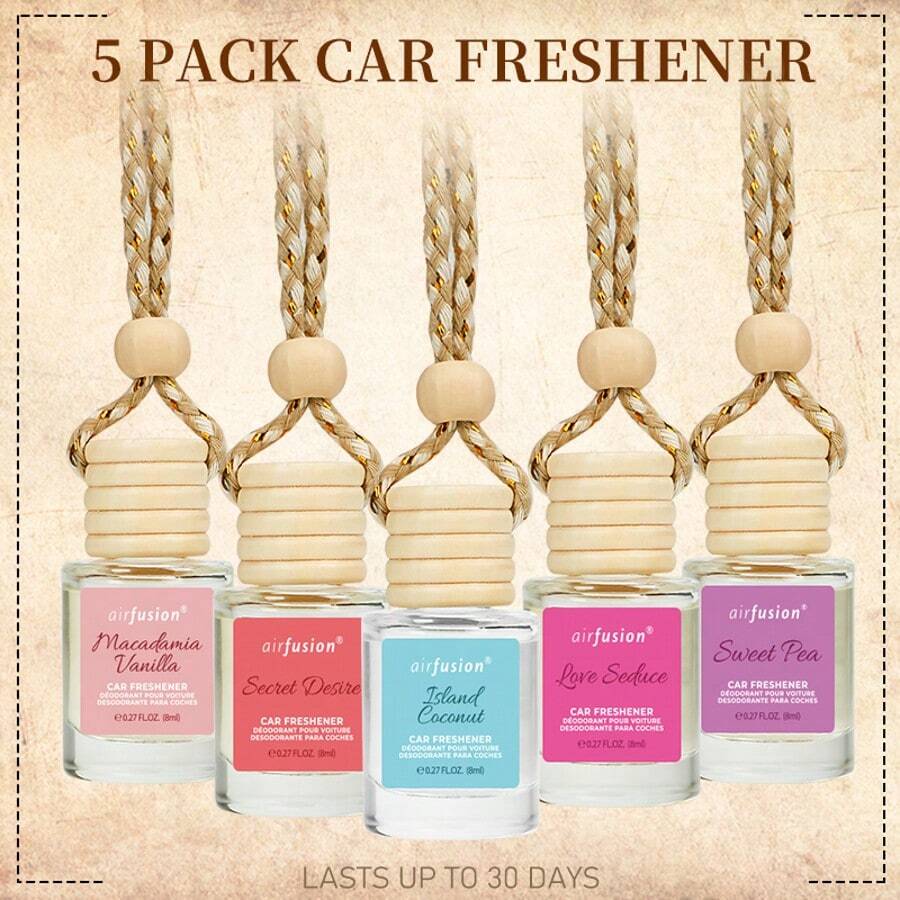 5 Bottles Car Air Hanging Fragrance Oil Diffuser, Car Air Freshener Diffuser For Essential Oils Scents Fragrance Aromatherapy Automobile Diffuser,17 Fragrances All Ages, Long-Lasting Fragrance Car Diffuser,Car Air Freshener - bộ 5 (gói 5 cái) - Xem 1