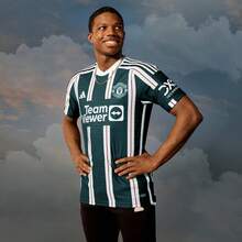 Adidas Adidas Manchester United Unisex gestreiftes Farbblock Buchstaben-Muster Kurzarm Fußballtrikot, HR3675