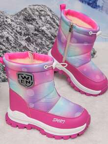 Warme Stiefel für Kleinkind Mädchen Winterstiefel Kinderschuhe Regenstiefel wasserdicht für Outdoor