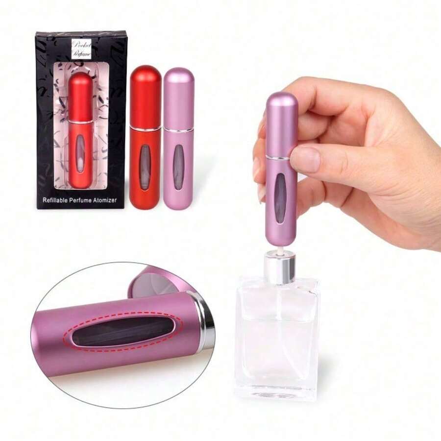 1Pc Bottom Filling Spray Bottle Perfume Bottle Aluminum Bottom  Perfume Bottling Portable Cosmetic Bottle - 5ML*亮金色*陽極氧化鋁 - 查看 1