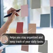 12pcs Multicolor Sticky Notes, 600pcs/12 Notepads, 50 Sheets Per Notebook, Assorted Colors Back To School - Multi-color Notepads - View 4