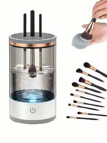 1Pc Easy To Clean Electric Makeup Brush Cleaner - Gentle Rotating Technology, USB-Powered, For All Brush Sizes - Multicolor - View 3