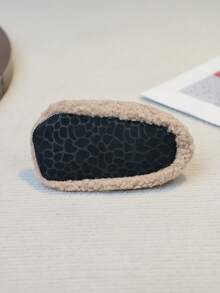 1 双幼儿花卉保暖内衬防滑软底室内拖鞋，温暖舒适，易于穿着和清洁，适合男婴和女婴，理想的节日礼物