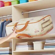 1 pieza Bolsa de almacenamiento de edredón de algodón transparente, impermeable y a prueba de humedad para el hogar, dormitorio, armario, mudanza