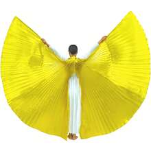 1 件肚皮舞翅膀,舞蹈翅膀舞台表演道具 360 度斗篷蝴蝶翅膀金色斗篷,街头摄影,派对,狂欢节服装,性感夜总会服装万圣节 - 翅膀 - 查看 32