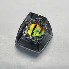 1pc Resin Personalized Original Design Halloween Metal Devil Eye Cherry Blossom Keycaps, SA-R1 Cross-Axis Interstellar Cutsom Keycaps, Cherry MX Keycaps Mechanical Keyboard Valentine's Day Gift