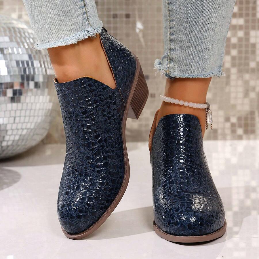 Stivali multicolore da donna, adatti per escursionismo, lavoro, feste, casual, vacanze, stile di moda, autunno/inverno - Blu - Visualizzare 1