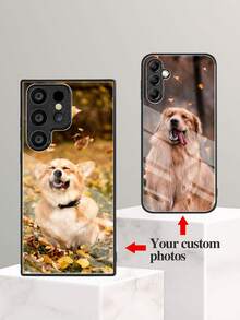 1个定制图案手机壳，个性化照片手机壳，可定制图案的手机壳，周年纪念礼物，情人节礼物，生日礼物，结婚礼物，母亲节礼物，父亲节礼物，送给闺蜜的礼物，送给爸爸妈妈的礼物，送给男朋友的礼物，送给女朋友的礼物，适用于 11/12/13/14/15/16 Pro Max，A14/A15/A55/A56/A34/A35/S23/S24/S25，手机及配件，季节精选，时尚个性化手机壳，送给男朋友，女朋友，家人，朋友，祖父母，情侣，周年纪念日礼物，生日礼物 - 黑色 - 查看 2