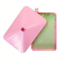 3 合 1 钻石画托盘带漏斗储物盒和盖子 - 钻石画工艺收纳盒，防溢设计和四边形托盘，适用于 DIY 钻石艺术用品 - 钻石画爱好者的理想礼物，钻石画储物托盘，钻石艺术画配件 - 彩色 - 查看 2