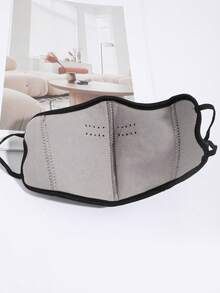 1 szt. Damska, jednokolorowa, pluszowa, ciepła i gruba maska na twarz, odpowiednia na jesień/zimę, podróże, outdoor, jazdę na rowerze, do noszenia na co dzień