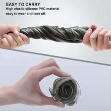 EstiloANNA TOSANI Cubierta Del Zapato Unisex Impermeable, Cubrezapatos Reutilizables Con Suela Antideslizante, Botas De Lluvia, Protector De Zapatos Con Botones, Resistentes A La Lluvia, Nieve Y BarroVersióN Mejorada - Extra Grande - Ver 9