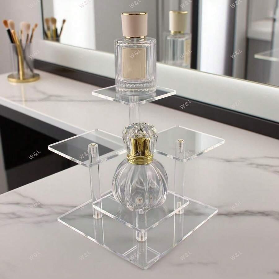 Transparent Acrylic Multi-Functional Display Stand/Beauty Storage Stand/Figurine Display Stand/Art Ornament Display Stand/Bathroom Supplies Display Stand/Dessert Display Stand/Jewelry Display Stand/Perfume Display Stand.