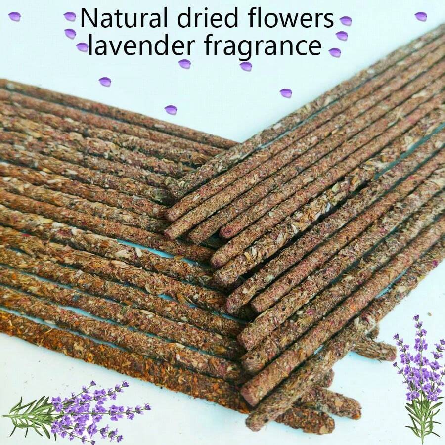 6/13/19 件优质干薰衣草花瓣香氛，22 厘米手工精致香棒，适用于圣诞节、万圣节、家居香氛、瑜伽馆、办公室等场景，馈赠佳品 - 彩色 - 查看 1