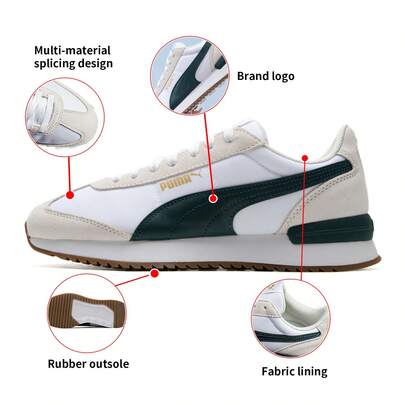 Puma 彪马 R78 尼龙复古轻便舒适休闲运动鞋，低帮系带，399250