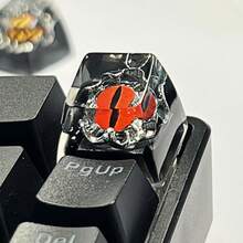 1pc Resin Personalized Original Design Halloween Metal Devil Eye Cherry Blossom Keycaps, SA-R1 Cross-Axis Interstellar Cutsom Keycaps, Cherry MX Keycaps Mechanical Keyboard Valentine's Day Gift