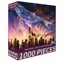 1000 片创意成人拼图，厚实耐用无缝 DIY 拼图，有趣的高品质家庭挑战无框拼图，适合生日礼物、复活节礼物、家居装饰，非常适合家庭、客厅、办公室装饰 - 彩色 - 查看 21