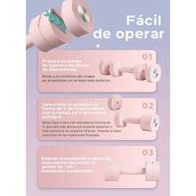 Juego de 2 Mancuernas Ajustables, Juego de Aancuernas de Peso Libre 4 en 1 para Mujer, Cada Una de 1 kg, 2 kg, 3 kg, 4 kg con de Goma Suave ABS para Perfecto para Hacer Ejercicio en Casa - Rosa - Ver 2